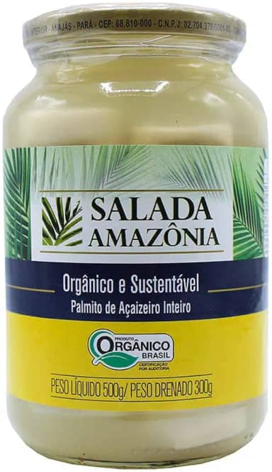 Palmito de Açaí Inteiro Salada Amazônia Orgânico 300g