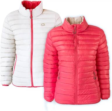 Jaqueta Puffer Dupla Face Pluma Ganso Feminina Kailash