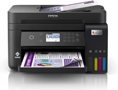 EPSON Multifuncional EcoTank L6270 - Tanque de Tinta Colorida, Wi-Fi Direct, Ethernet, Frente e Verso Automático, ADF, Bivolt, Preto