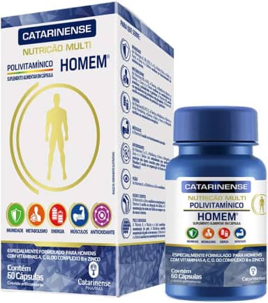 Polivitamínico A-Z Homem - 60 Cápsulas - Catarinense
