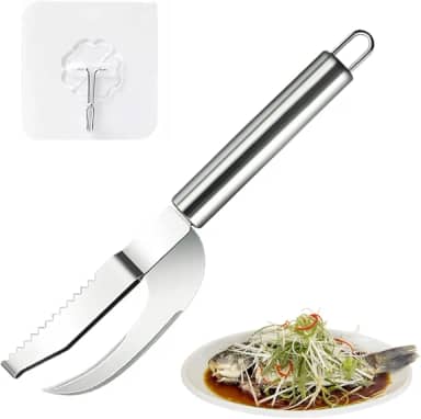 Ferramenta de raspagem de escamas de peixe, kit de limpeza multifuncional de faca de escama de peixe de aço inoxidável, ferramenta de escama de peixe de cozinha doméstica (2 peças)