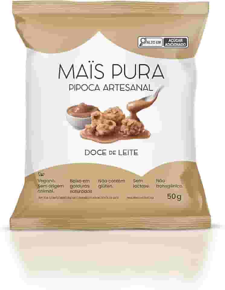 Mais Pura Pipoca Artesanal Maïs Pura Sabor Doce de Leite 50g