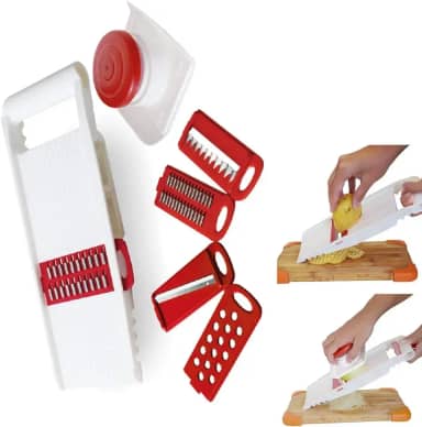 Fatiador De Frios Legumes Queijo Manual 5 Em 1 Picador