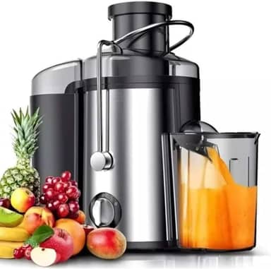 Centrífuga Alimentos Elétrica Juicer Suco Frutas 800w Inox Cor Preto E Inox (Voltagem - 220V)