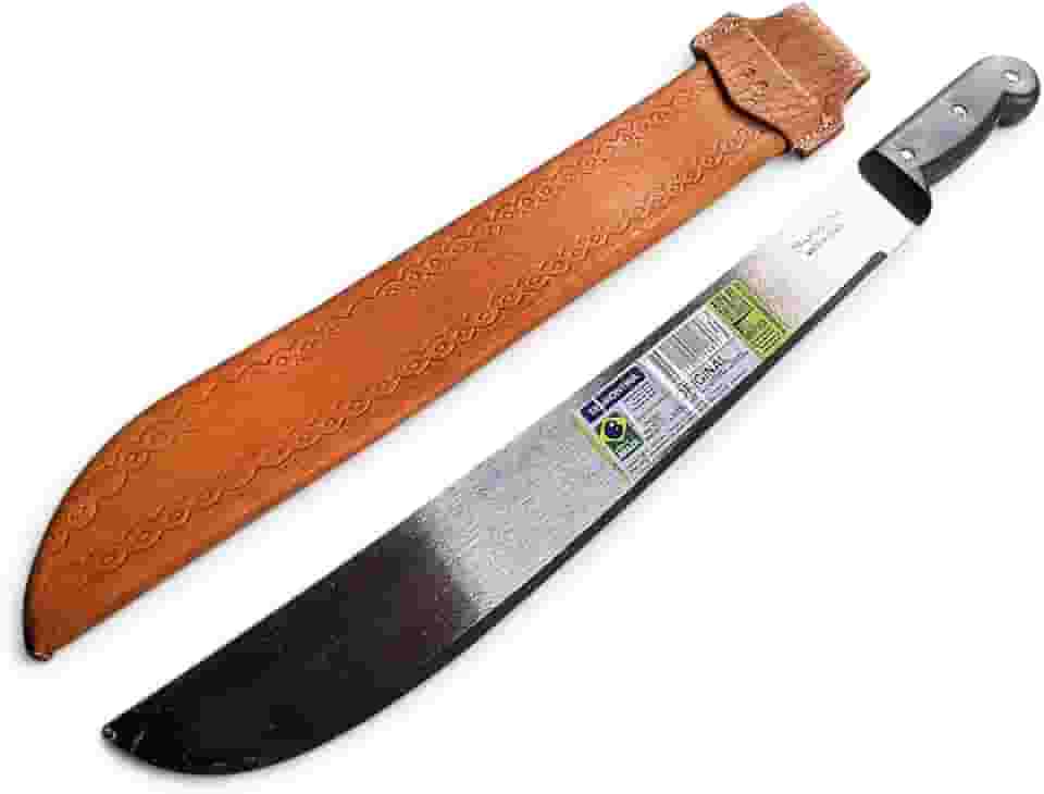 Facão Para Mato Cana Galho Pescaria 16' Polegadas + Bainha em Couro Legitimo