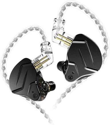 Fones de ouvido KZ ZSN Pro X em fones de ouvido Yinyoo Hybrid Dynamic Driver Balanceado Armadura Fones de ouvido Dual Driver 1DD 1BA Deep Bass Stereo Sound Ergonomic Comfortável (sem microfone, preto)