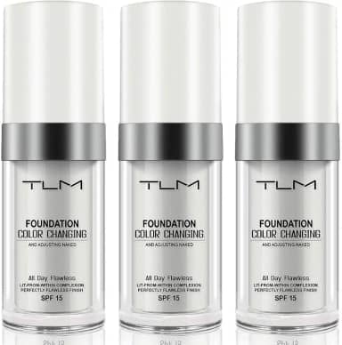 Pacote Com 3 Bases Líquidas Tlm Color Changing Base Para O Dia Todo, Perfeitas Peles Quentes, Corretivo Em Creme Cobertura, Maquiagem Bb, Hidratante Fluido Fps 15