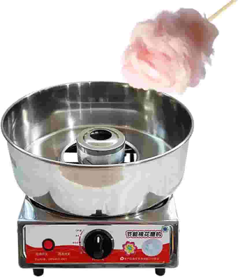 MáQuina De AlgodãO Retrô,MáQuina De AlgodãO Doce Comercial Para Barracas,Corpo De AçO InoxidáVel,Calor ControláVel Com Colher De AçúCar E Escova De AçO Para Festas,Uso Comercial