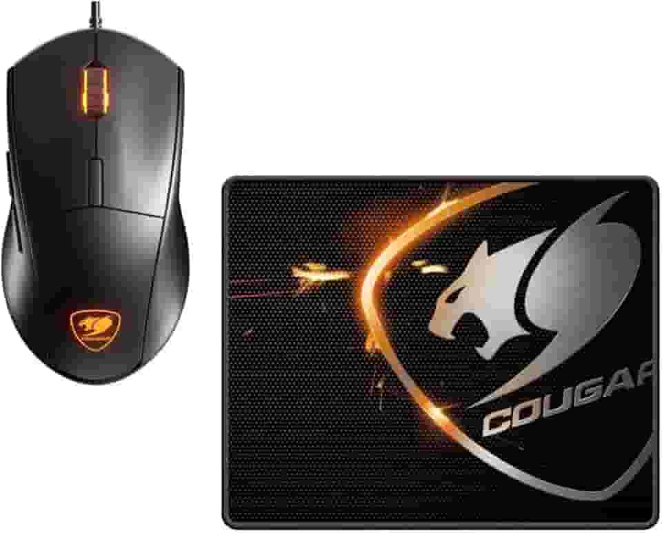Cougar Mouse para jogos Minos XC 4000 DPI com sensor óptico com luz de fundo LED inclui velocidade XC MM mouse pad