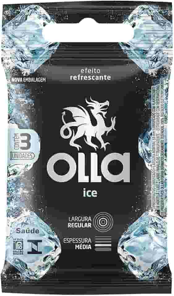 Olla Preservativo Camisinha Ice - 3 Unidades