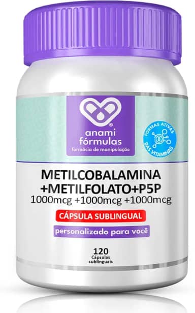 Piridoxal Fosfato+Vit.B9+Vit.B12 Ativas 3x 1000mcg 120cp Sublingual