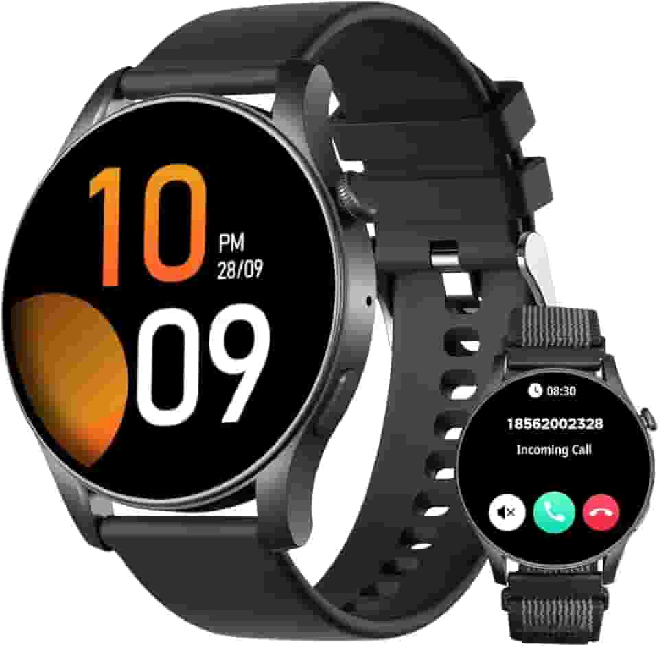 Relogio Smartwatch Feminino e Masculino Unissex 1,43' AMOLED Touchscreen, Bluetooth Atender/Fazer, IP67 à Prova d'Água, 100+ Modos, Fitness e Sono, Relógio Inteligente Smartwatches para Android iOS