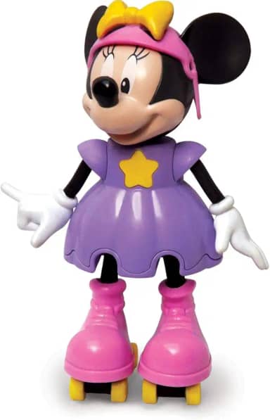 Boneca com Mecanismo Minnie Patinadora 25 Cm, Elka, Multicor