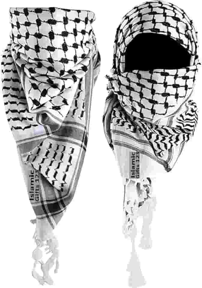 Palestine Scarfs Shemagh Algodão Árabe Keffiyeh Cachecol Masculino Cabeça Pescoço Rosto Envoltório Algodão Masculino Tecido Militar Não Impresso Ramadã