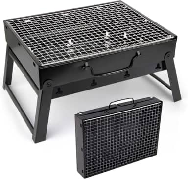 Mini Churrasqueira Portátil Prática Com Pernas Dobráveis
