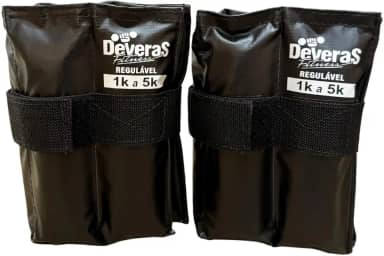 Par Caneleira com Peso Tornozeleira Regulável 1 kg a 5 kg