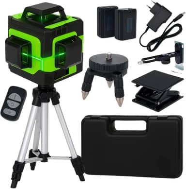 Nível A Laser 12 Linhas Verde Tripé Profissional Versão 2025