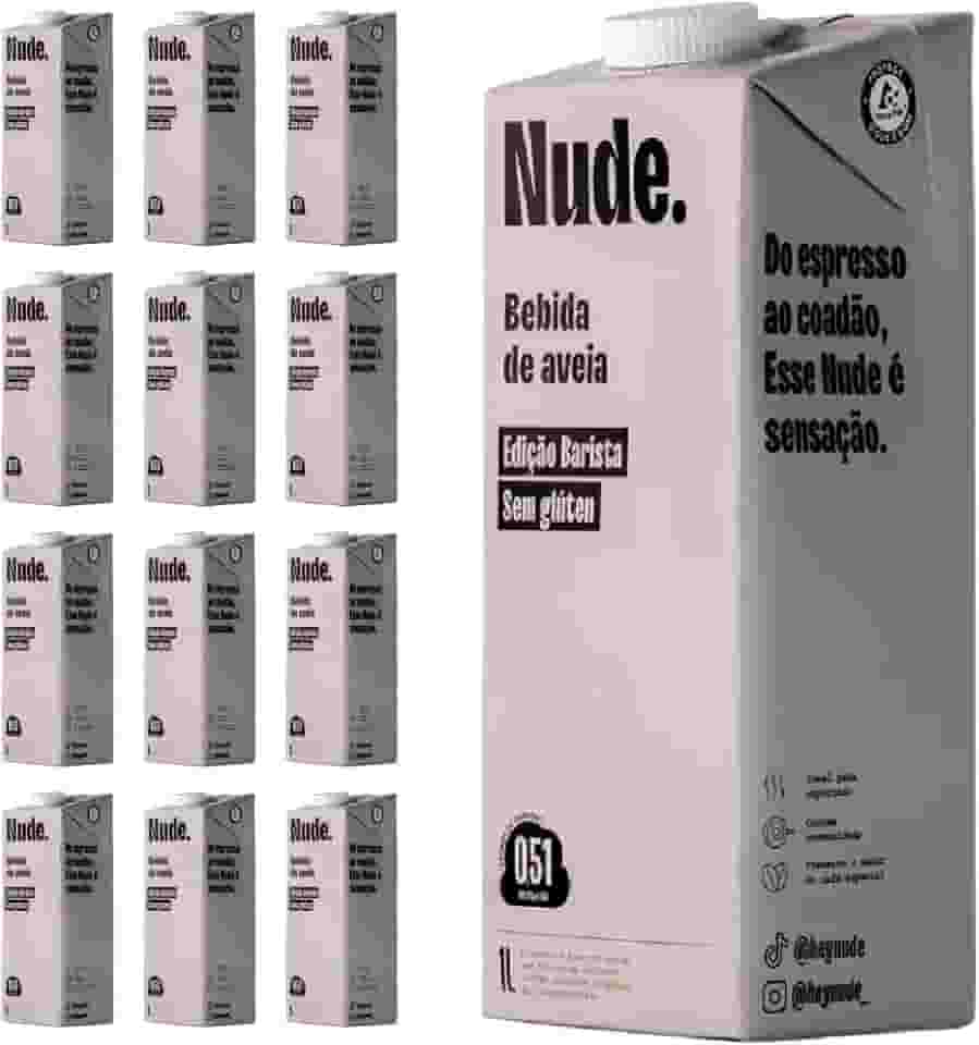 Pack Nude Leite de Aveia Barista 1L - Caixa 12 Unidades