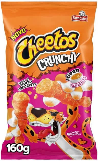 Salgadinho de Milho Crunchy Super Cheddar Elma Chips Cheetos Pacote 160g