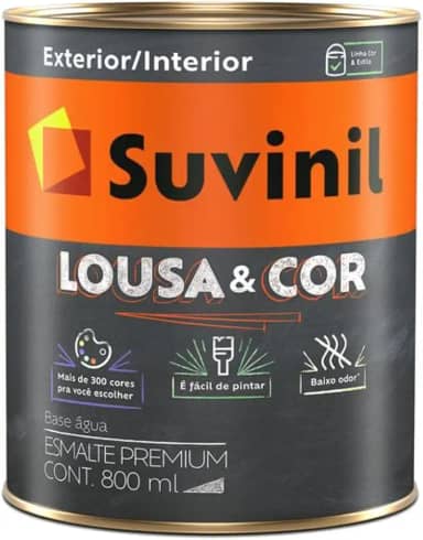 Tinta Suvinil Lousa e Cor Acetinado Preto Absoluto (R756) 800ml