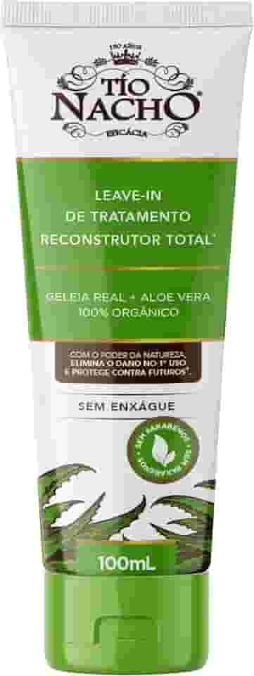 Tio Nacho Leave-In De Tratamento Reconstrutor Total Antiqueda, Elimina Danos No 1° Uso, Protege Contra Futuros, Cabelos 10X Mais Fortes E Resistentes, Hidratação 24H, 100Ml, 1 Pack