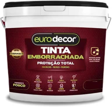 Super Tinta Emborrachada 3.6kg Contra Infiltrações Fissuras Acabamento Fosco (Concreto)