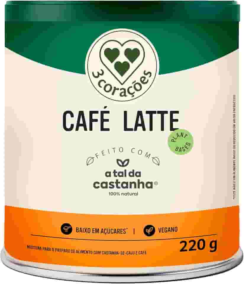 3 Corações Bebida Vegetal Café Latte A Tal da Castanha, Lata 220g