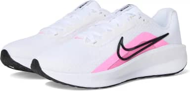 Tênis feminino W Downshifter 13, Branco/Feitiço Rosa/Preto, 6 X-Wide