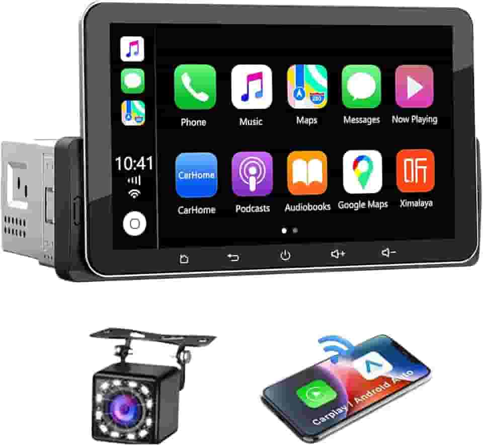 Multimídia 7 Polegadas - Tela Touch HD, Carplay Sem Fio, Câmera de Ré 12 LEDs, Bluetooth 5.1, Mirror Link, GPS, Rádio FM/AM - Ideal para Motoristas que Buscam Conforto e Segurança