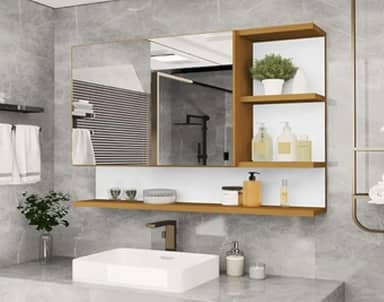 Armario Espelheira Para Banheiro 1 Porta Cleópatra (Nature)