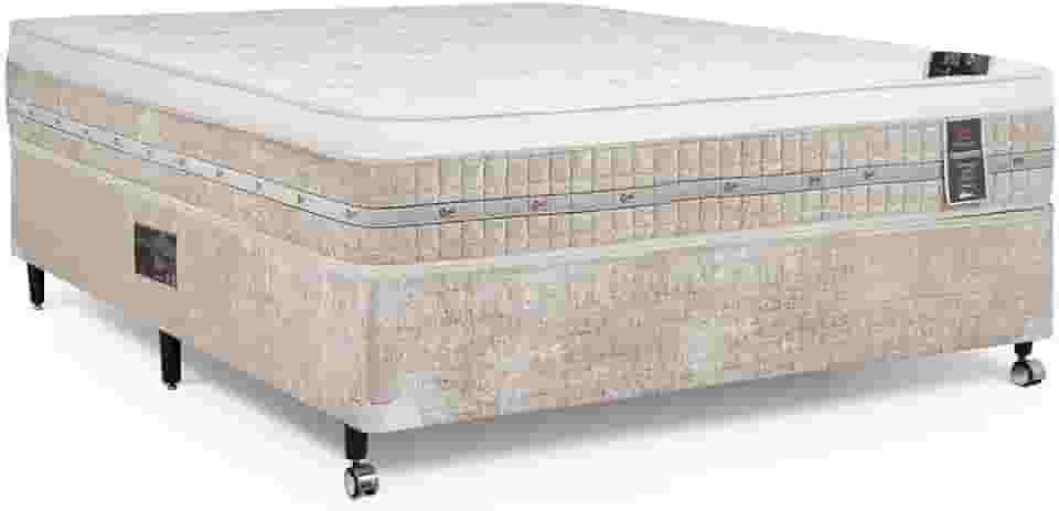 Cama Box + Colchão Castor Casal Premium One Face Tecnopedic 138x188x57cm