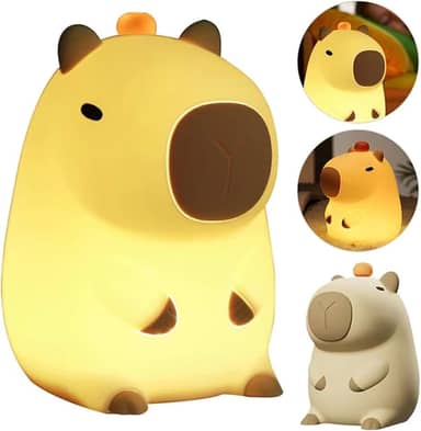 BEMMY Luz noturna, luz noturna fofa de silicone regulável para berçário, lâmpada de toque de cabeceira recarregável para amamentação, presentes para bebês, crianças, decoração de quarto kawaii