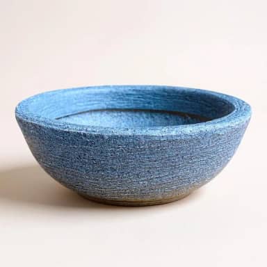 vaso para plantas e flores mini cuia bacia 22cm cactos suculentas decoração (Azul, 1 unidade)