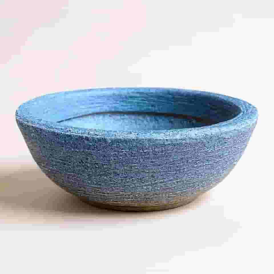 vaso para plantas e flores mini cuia bacia 22cm cactos suculentas decoração (Azul, 1 unidade)