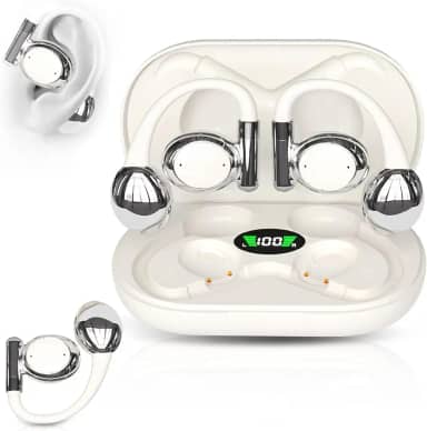 Fone de Ouvido Bluetooth 5.3 TWS Fone de ouvido Bluetooth sem fio Com Microfone, Até 180 horas de bateria, Branco(MS-455)