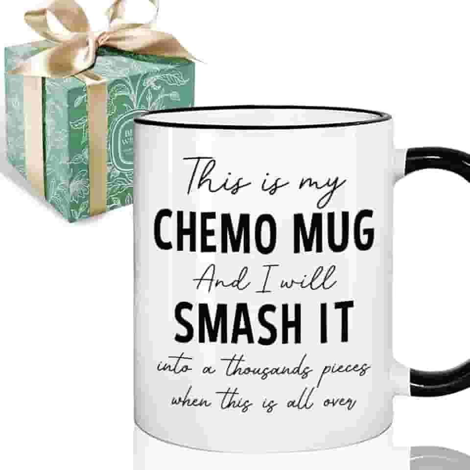 Caneca de café de tratamento de quimioterapia 325 ml - This Is My Chemo, presentes de câncer para mulheres e homens, presente de cuidados com quimioterapia para pacientes, amigos e família