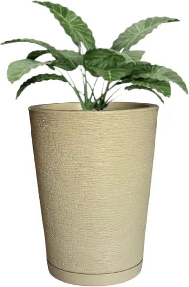 Vaso Polieitleno Decorativo Redondo P/plantas Jardim Varanda (Palha)