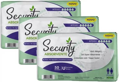 Mucambo Kit com 3 Pacotes Absorvente Geriátrico Security Incontinência Urinaria e Pós Parto - 1 Unidades