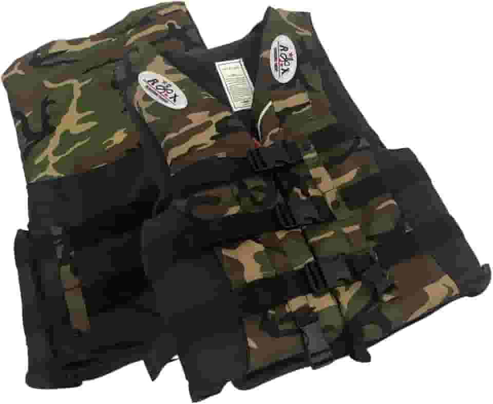 Flutuador Camuflado 90kg Colete Salva Vidas Jet Ski C/Apito