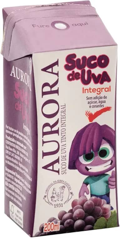 Suco de Uva Integral Aurora Tto 200ml