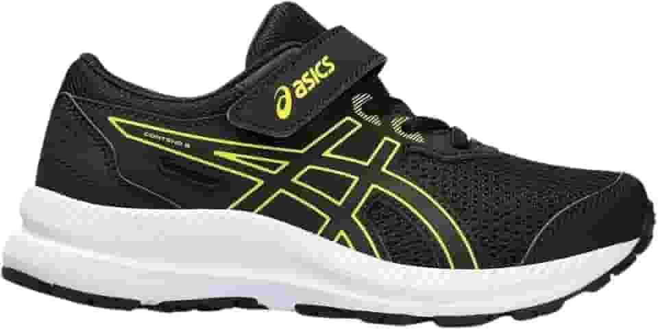 Tênis Asics Contend 8 PS Infantil Preto/Amarelo (26)
