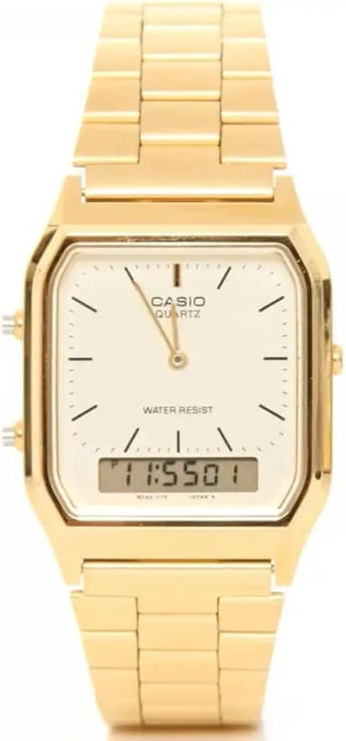 Relógio Feminino Anadigi Casio Vintage AQ-230GA-9DMQ - Dourado