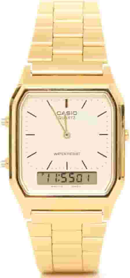 Relógio Feminino Anadigi Casio Vintage AQ-230GA-9DMQ - Dourado