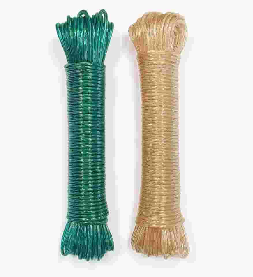 Kit 40 Metros de Corda para Varal de Roupas Resistente Durável e Flexível Ideal para Uso Doméstico Externo e Viagens Quintal Trançadas