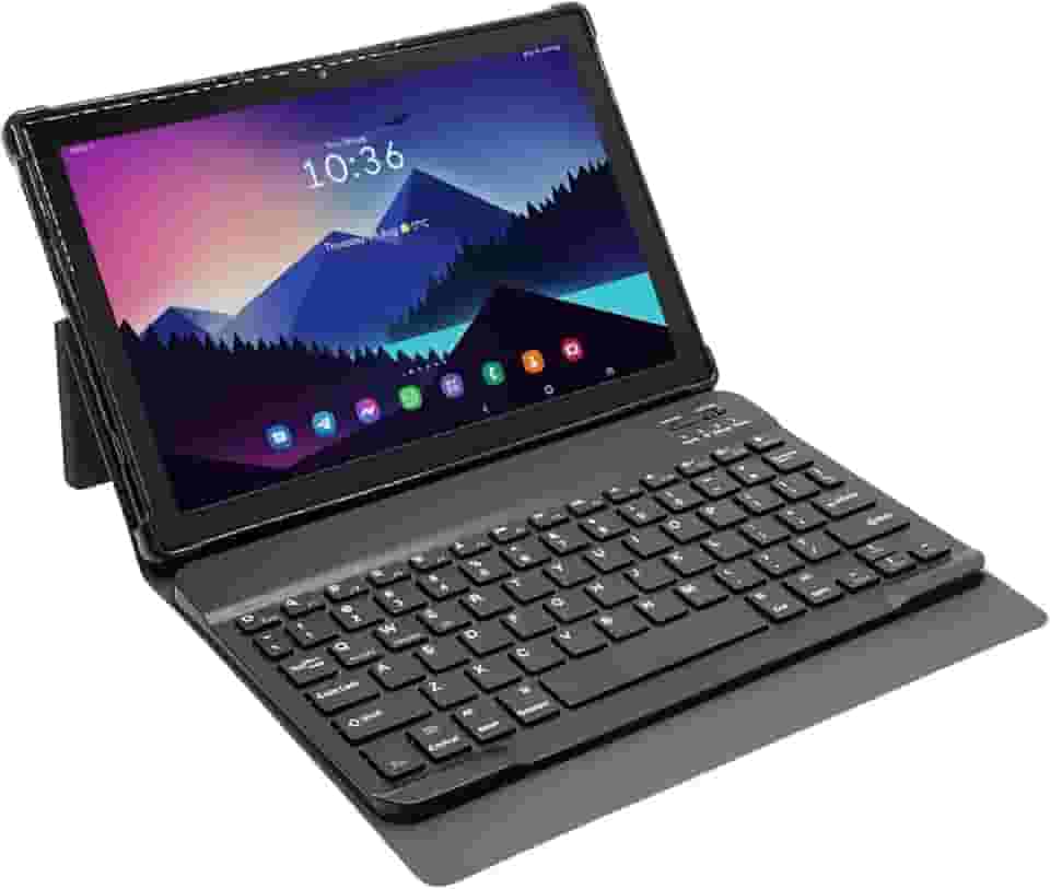 Tablet E1035 10.1' 256GB/ 8GB RAM Bateria 6000mAh, Android 14, Octa Core, Câmera 13MP Dual Chip com Capa e Teclado para Trabalho e Estudos (Azul)