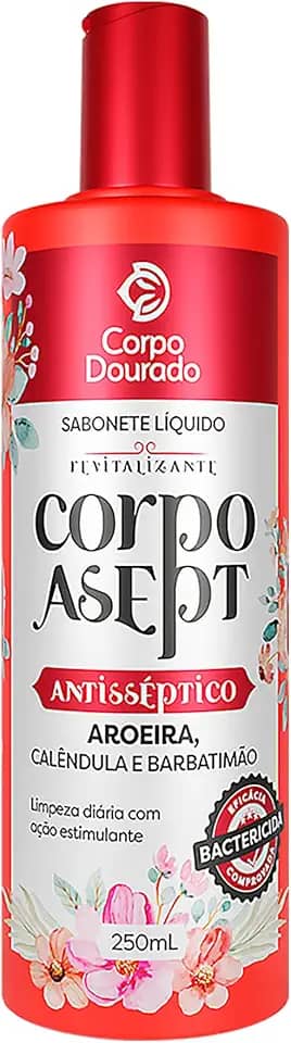 Corpo Dourado Sabonete Líquido Antisséptico | Aroeira Revitalizante e Defesa Natural | 250ml