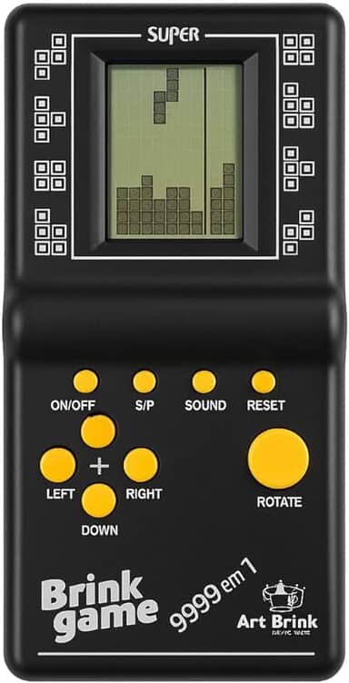 Super Mini Game Videogame Portátil 9999 Jogos em 1 Clássico Estilo Retrô Nostalgico com Tela LCD Preto Game de Bolso com Varios Jogos