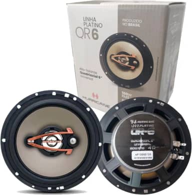 Alto Falante Hurricane Qr6 - Kit Quadriaxial 6 80Wrms, Af10000123,