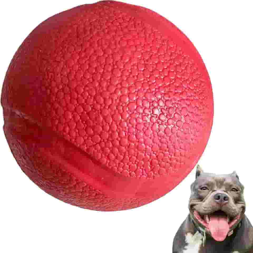 Brinquedo Para Cães Bola Lisa Grande Maciça Extra Forte 95mm Cachorro destruidor Grande Hard (Vermelho)