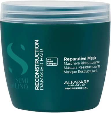 Alfaparf Milano Semi di Lino Máscara Reconstrutora - Para cabelos danificados - Seguro em cabelos coloridos – Repara cabelos danificados - Sem parabenos e parafina - Fórmula vegana – Qualidade profissional de salão 500ml